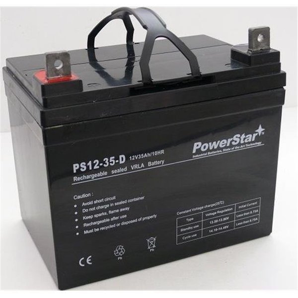 Powerstar PowerStar AGM1235-217 12V 35Ah Deep Cycle Battery Replaces U1 ub12350 np-33 dcs-33 u1-3 AGM1235-217